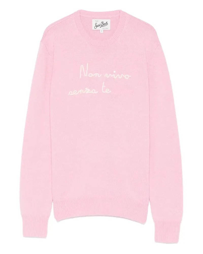 MC2 Saint Barth Pullover mit New Queen-Stickerei - Rosa Rosa