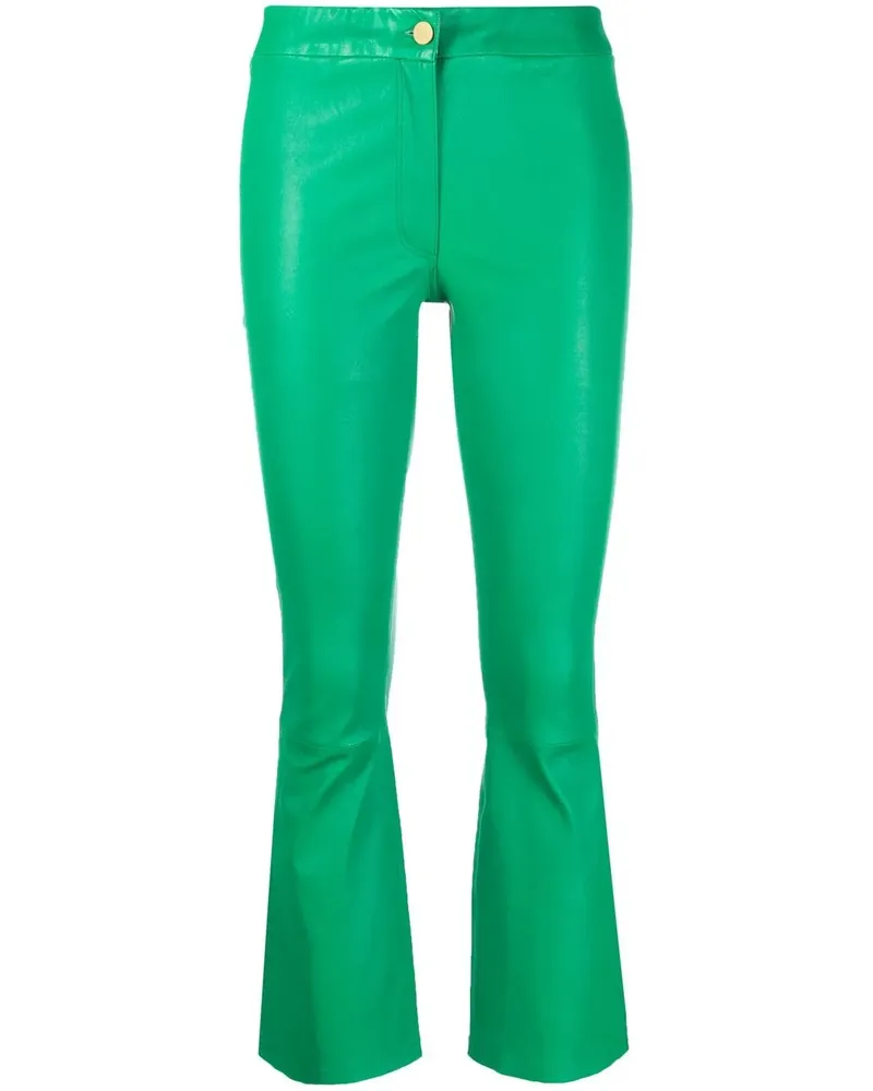 Arma Cropped-Hose aus Leder - Grün Grün