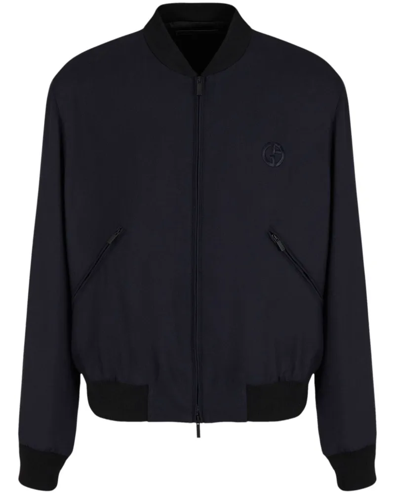 Giorgio Armani Jacke aus Kaschmirgemisch Blau