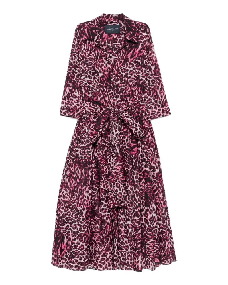 Samantha Sung leopard-print belted dress - Rosa Rosa