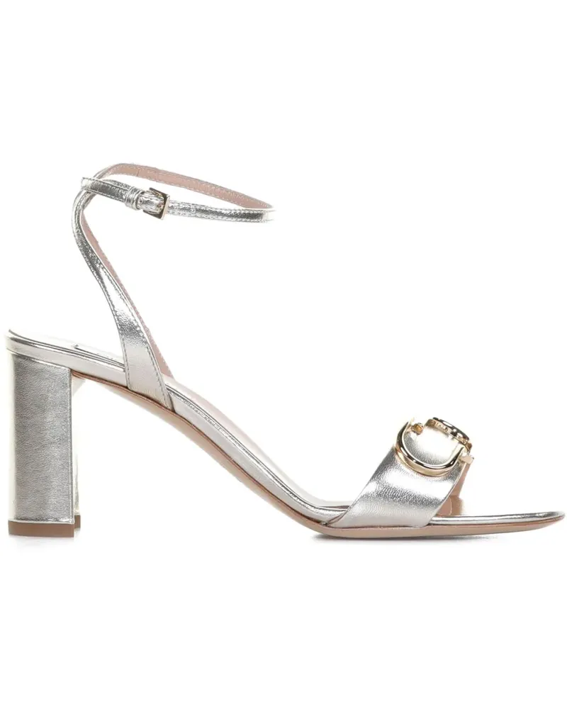 NINALILOU Sandalen mit Blockabsatz - Silber Silber