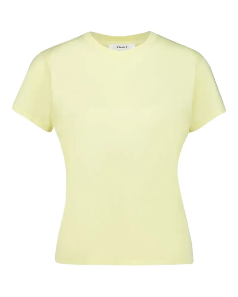 Frame Denim T-Shirt mit rundem Ausschnitt - Gelb Gelb