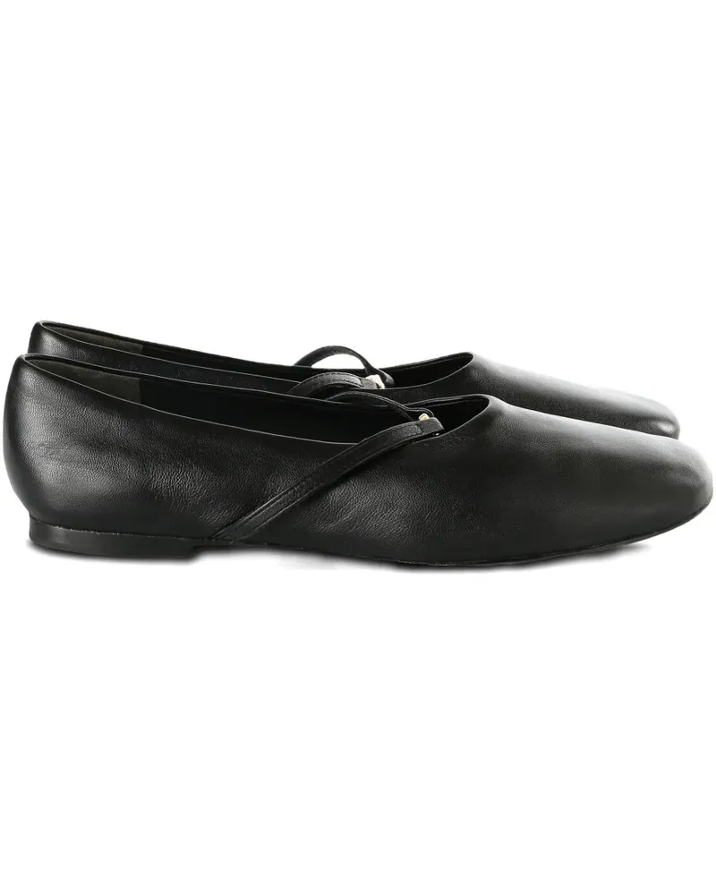 Tory Burch leather ballet flats - Schwarz Schwarz