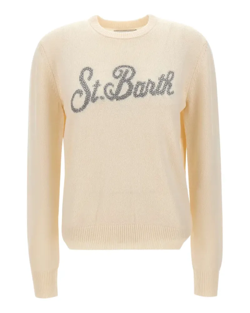 MC2 Saint Barth New Queen Pullover mit Strass - Nude Nude