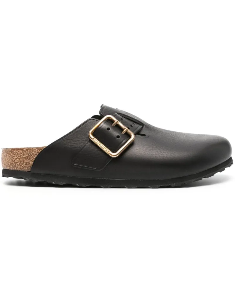 Birkenstock Boston Bold leather slippers Schwarz