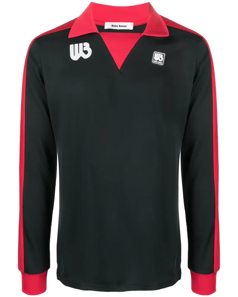 Wales Bonner Trikot mit Logo-Print - Schwarz Schwarz