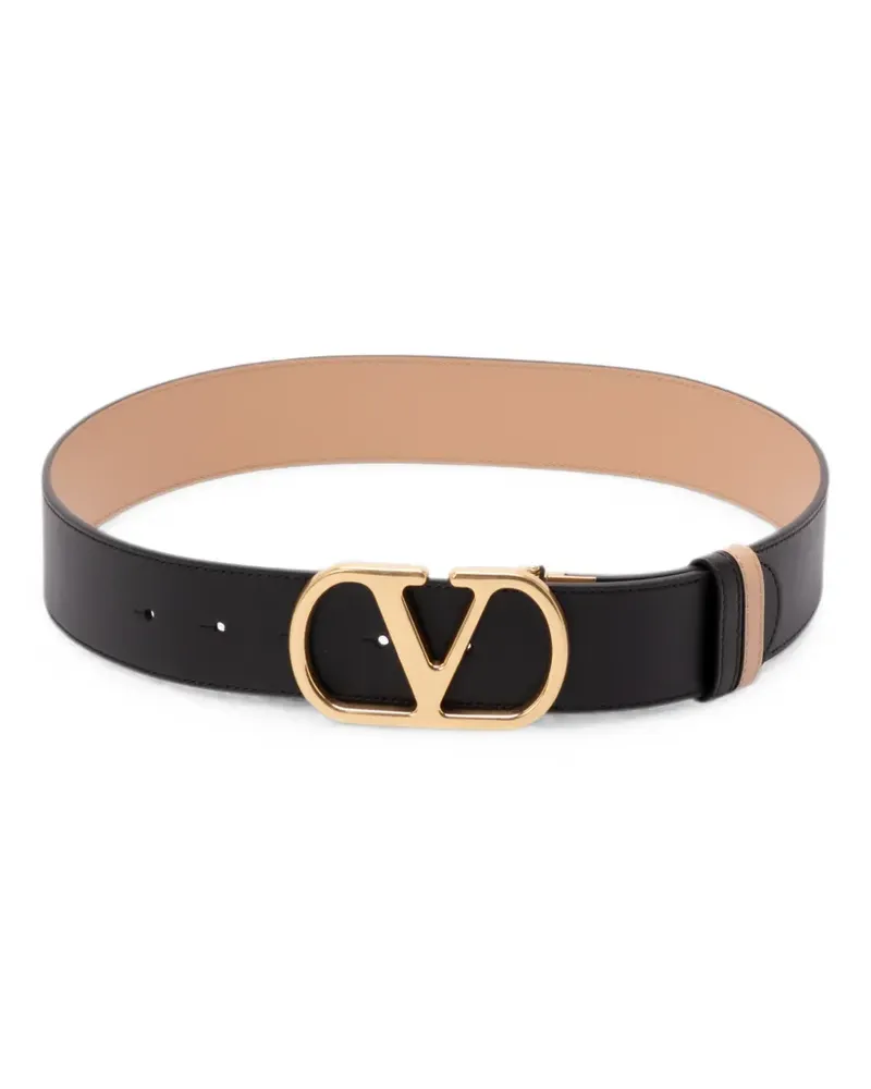 Valentino Garavani VLogo leather belt - Schwarz Schwarz