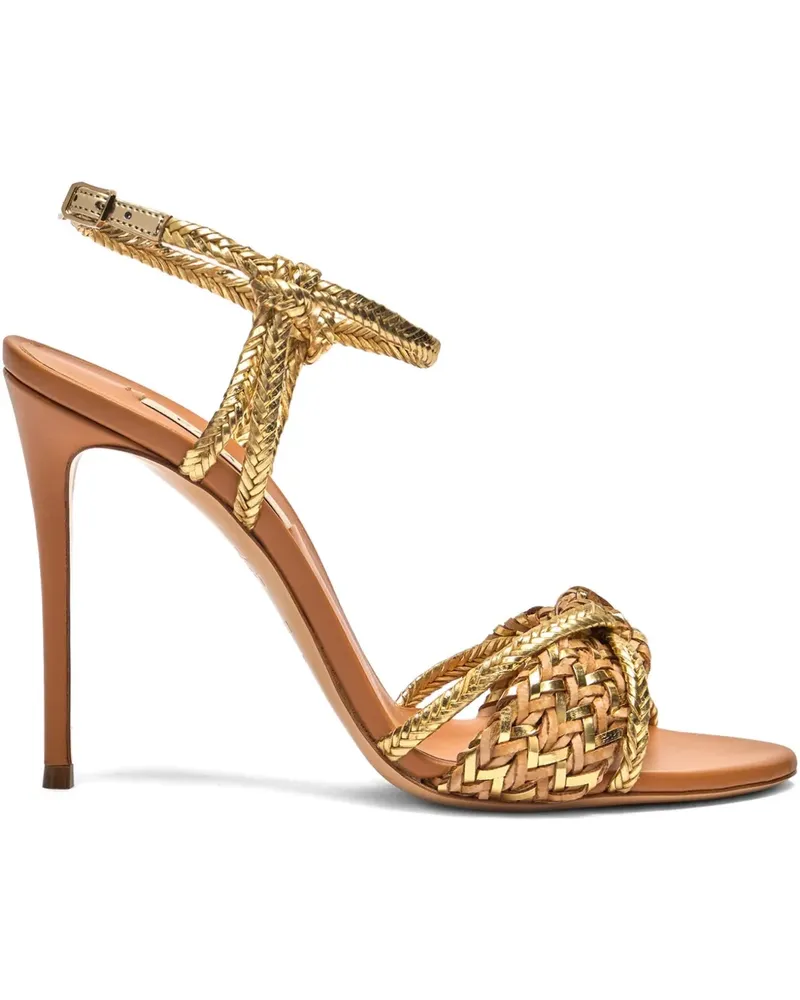 Casadei Stiletto-Sandalen mit Flechtmuster - Nude Nude
