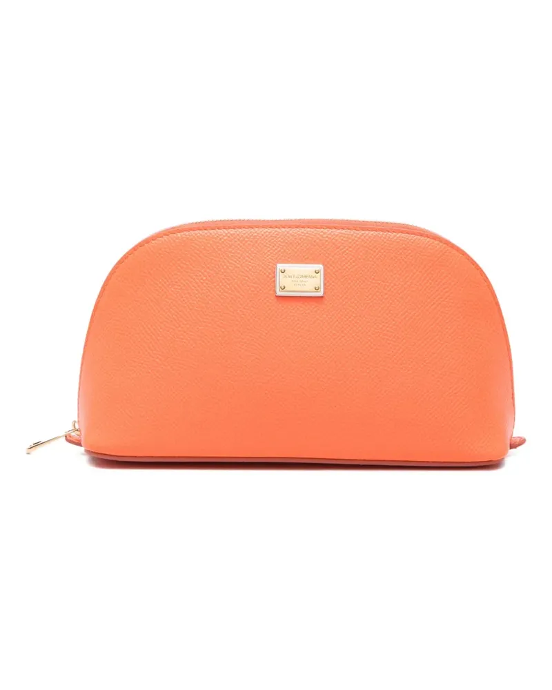 Dolce & Gabbana curved zip make-up bag - Orange Orange