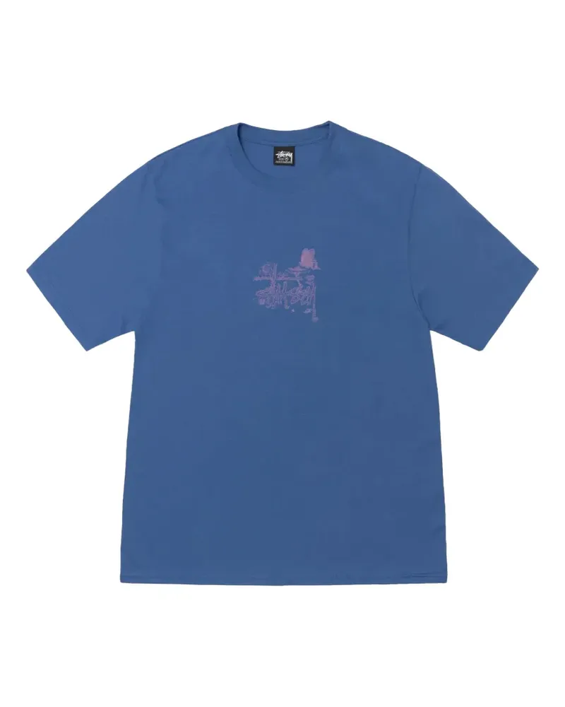 Stüssy In Bloom T-Shirt - Blau Blau