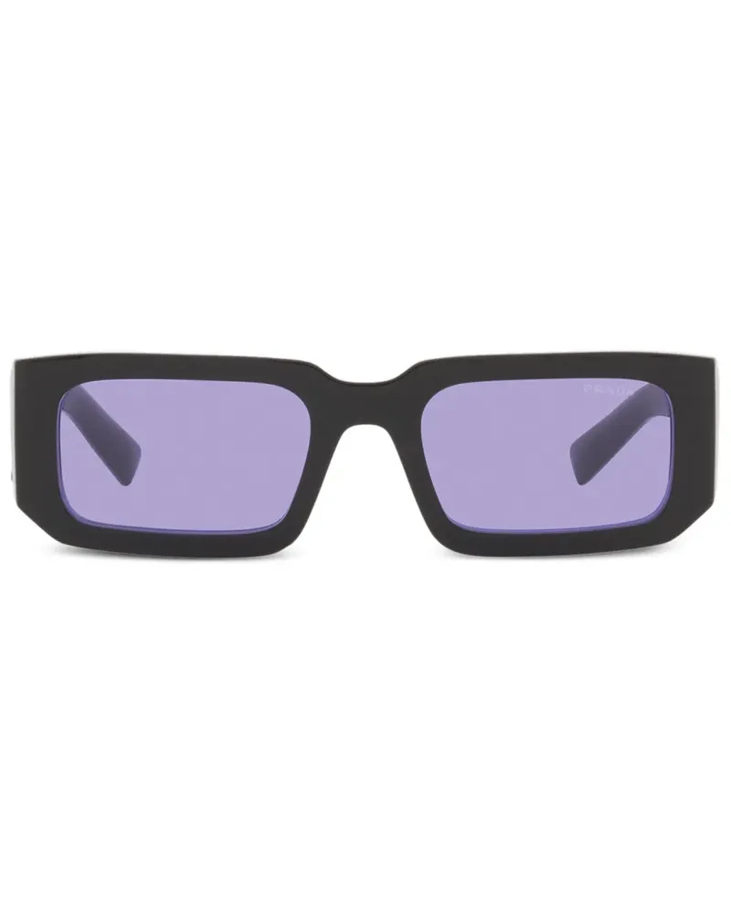 Prada Sonnenbrille mit eckigem Gestell - Schwarz Schwarz