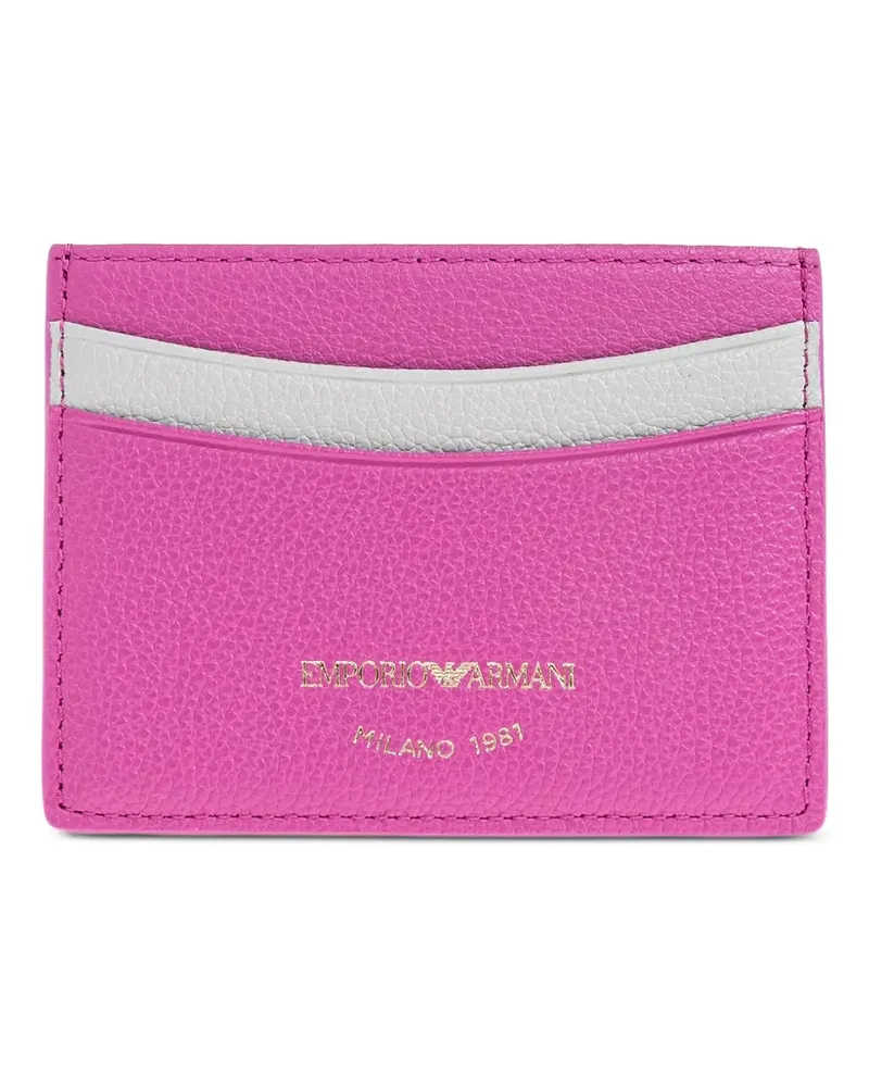 Emporio Armani Kartenetui in Colour-Block-Optik - Rosa Rosa