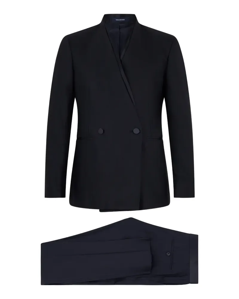 Tagliatore double-breasted V-neck suit - Blau Blau