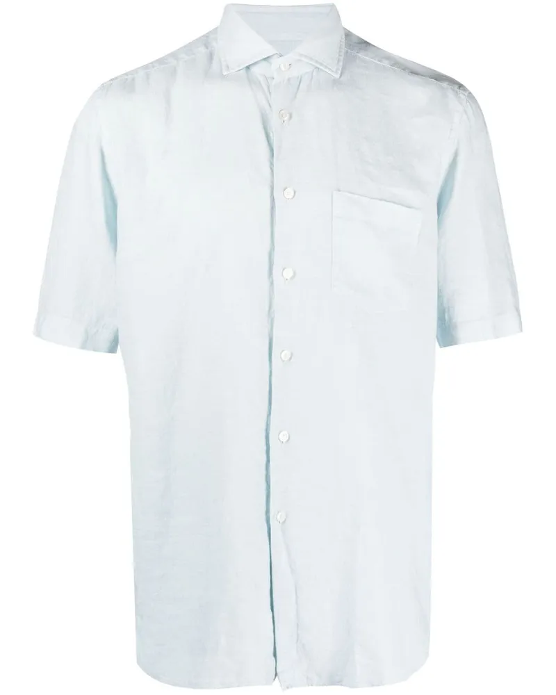 XACUS Hemd aus Leinen - Blau Blau