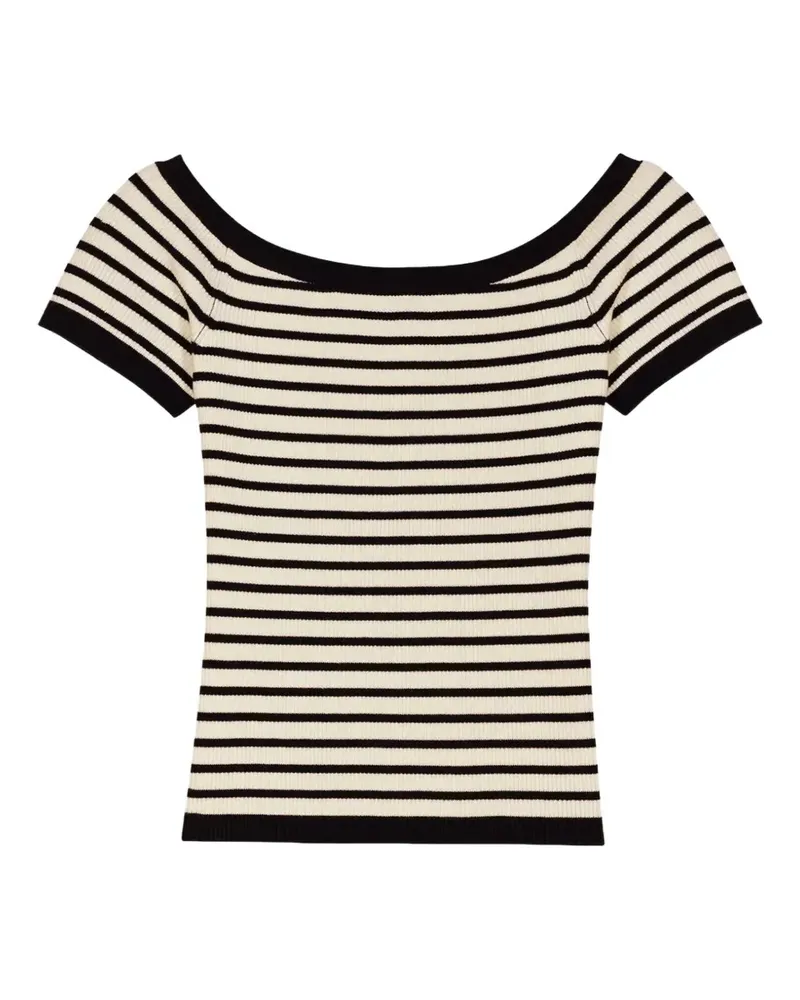 Maje striped short-sleeve T-shirt - Nude Nude