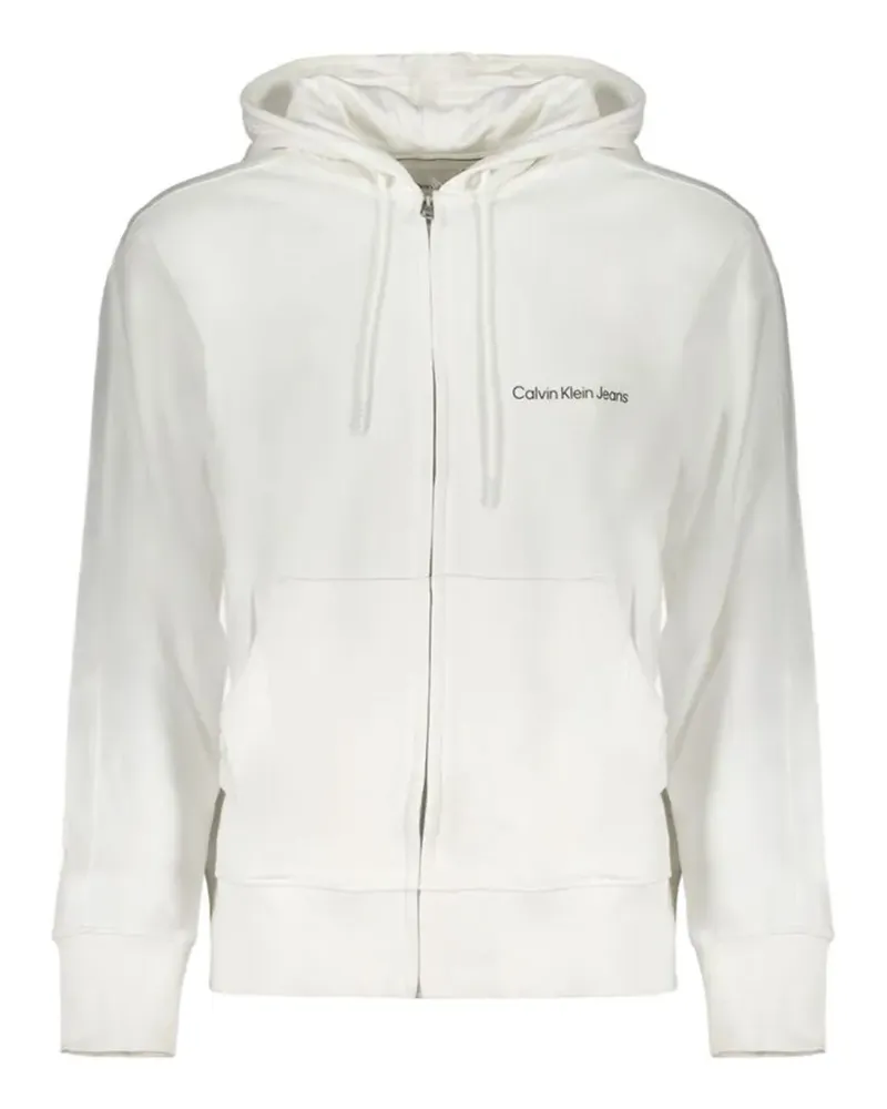Calvin Klein logo-print zip-up hoodie - Nude Nude