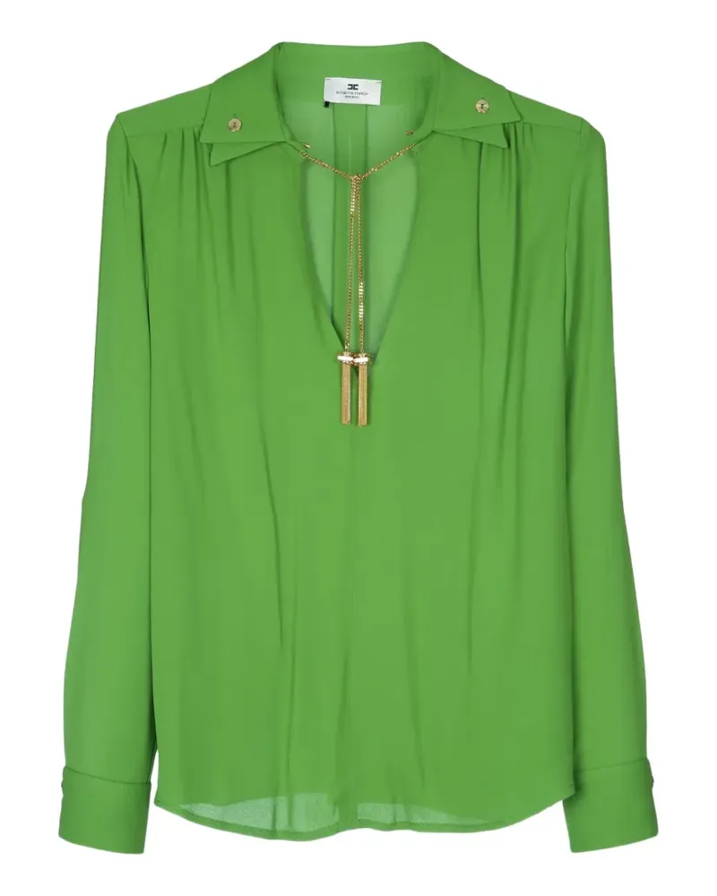 Elisabetta Franchi double-collar shirt - Grün Grün