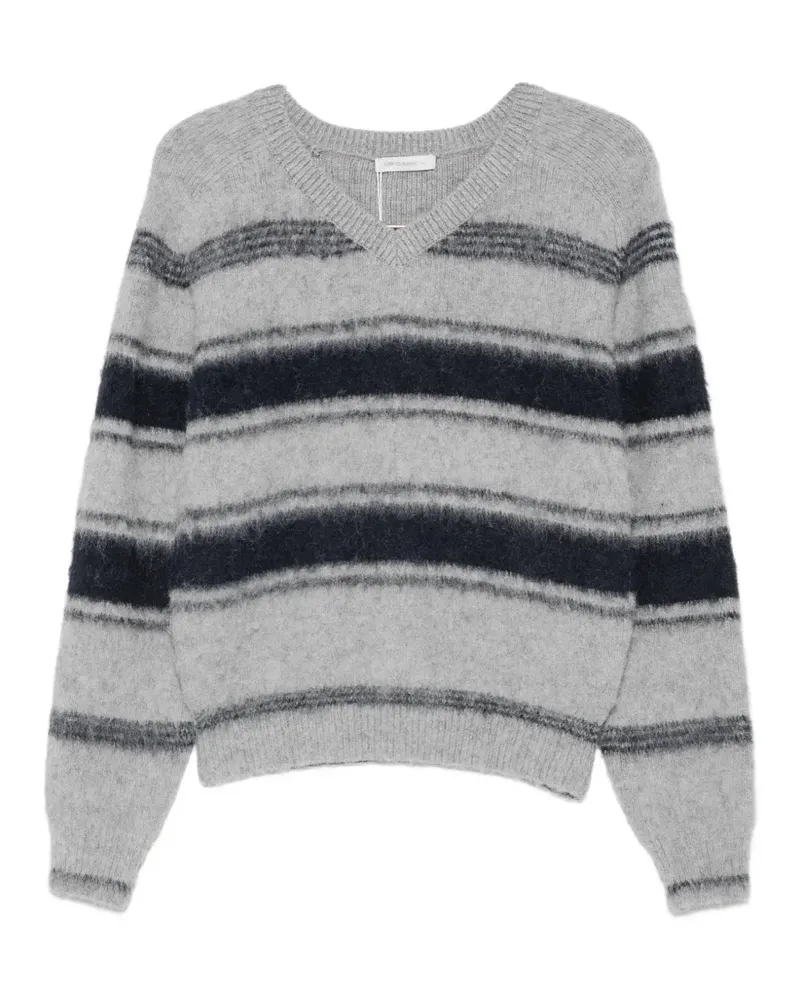 LOW CLASSIC V-neck sweater - Grau Grau