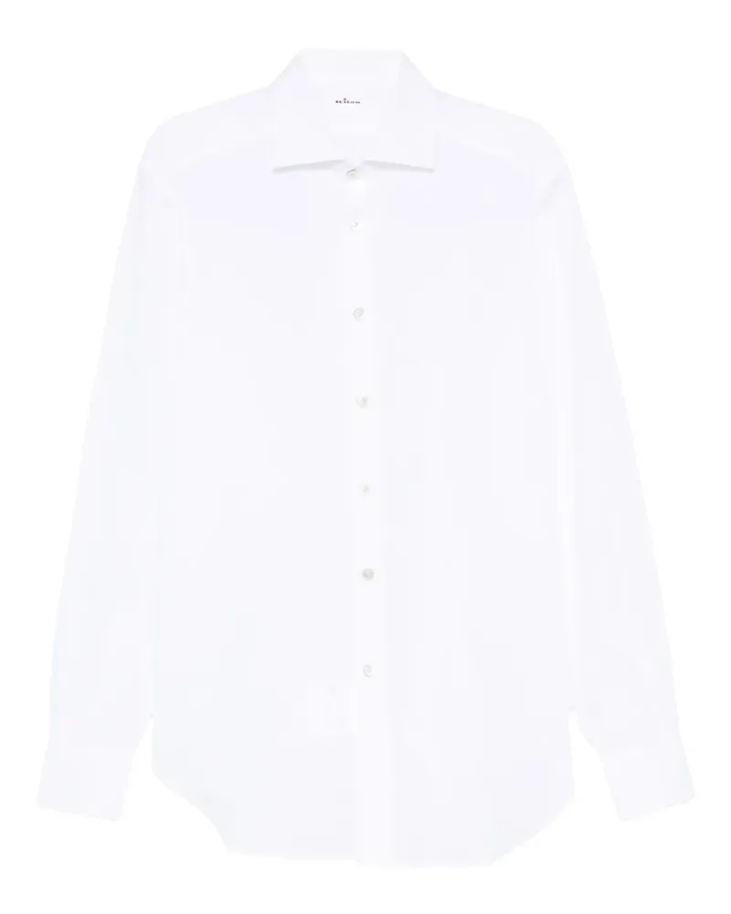 Kiton Langärmeliges Hemd - Weiß Weiß
