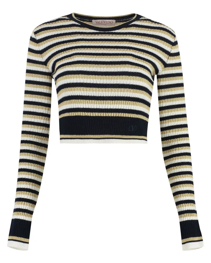 Valentino Garavani Gestreifter Pullover - Nude Nude