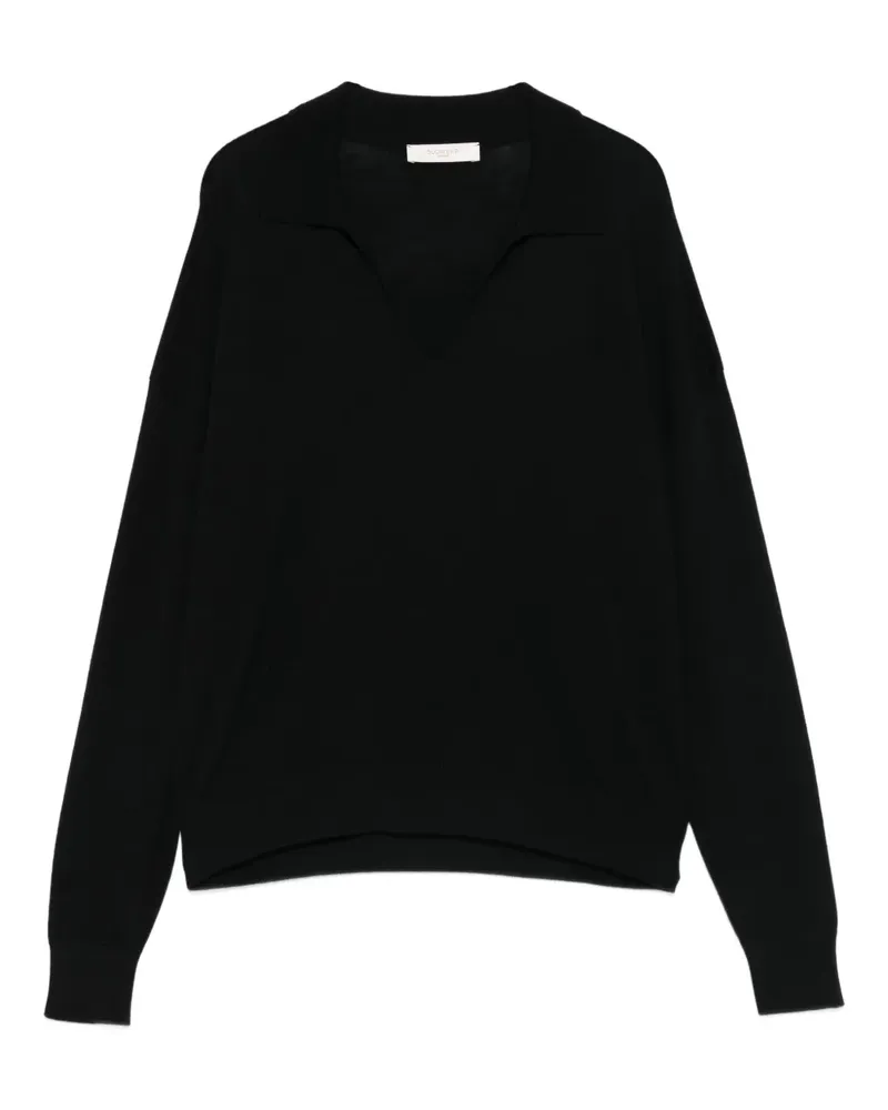 Incotex polo-neck t-shirt - Schwarz Schwarz