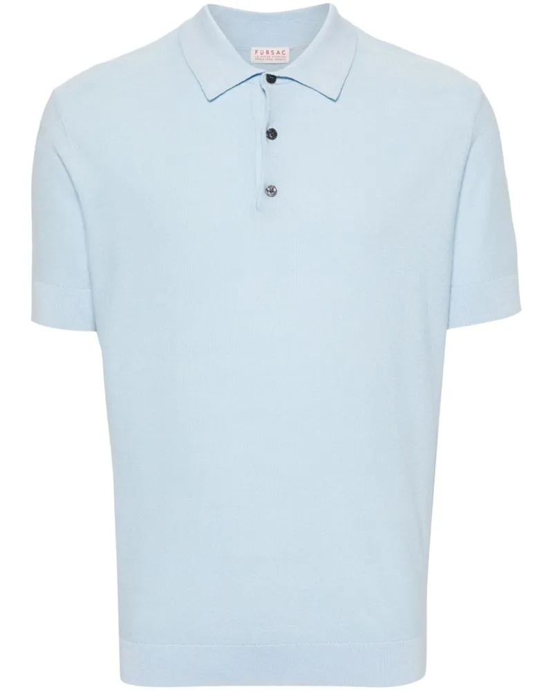 FURSAC Poloshirt aus Pikee - Blau Blau
