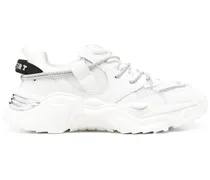 Sneakers mit Mesh-Einsatz - Weiß