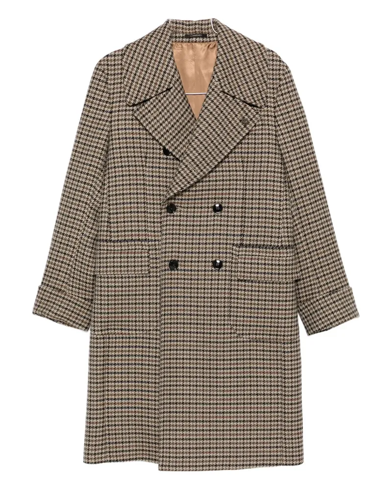 Gabriele Pasini houndstooth coat - 01 BROWN 01