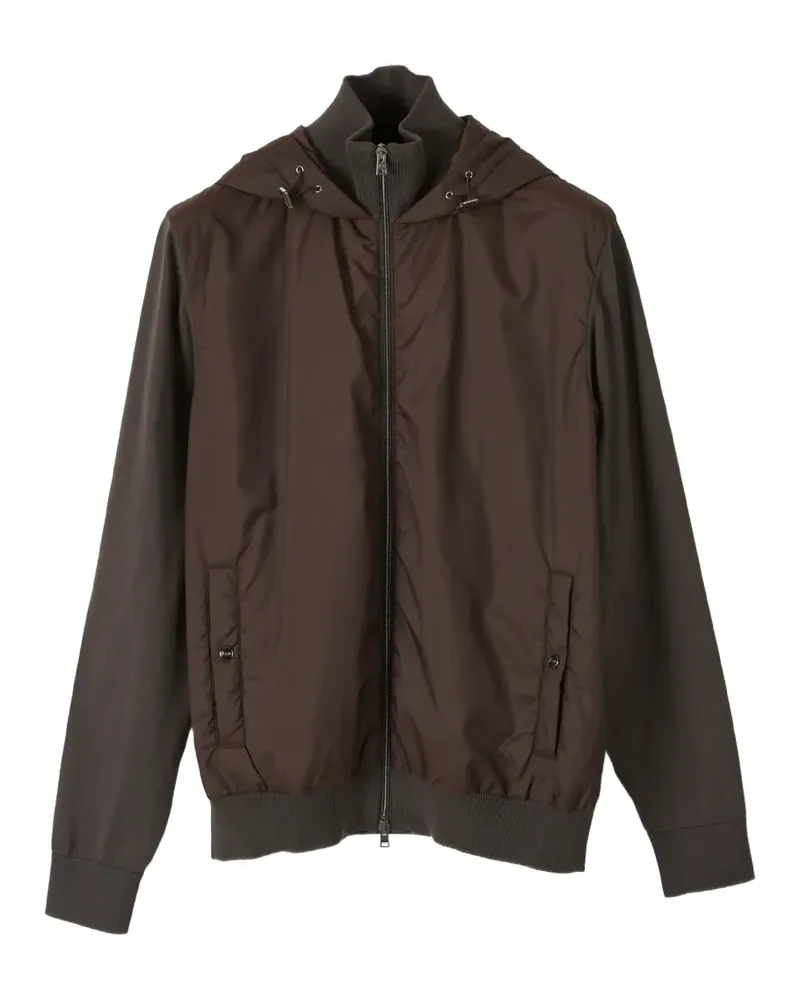 Herno Kapuzenjacke mit Einsätzen - Braun Braun