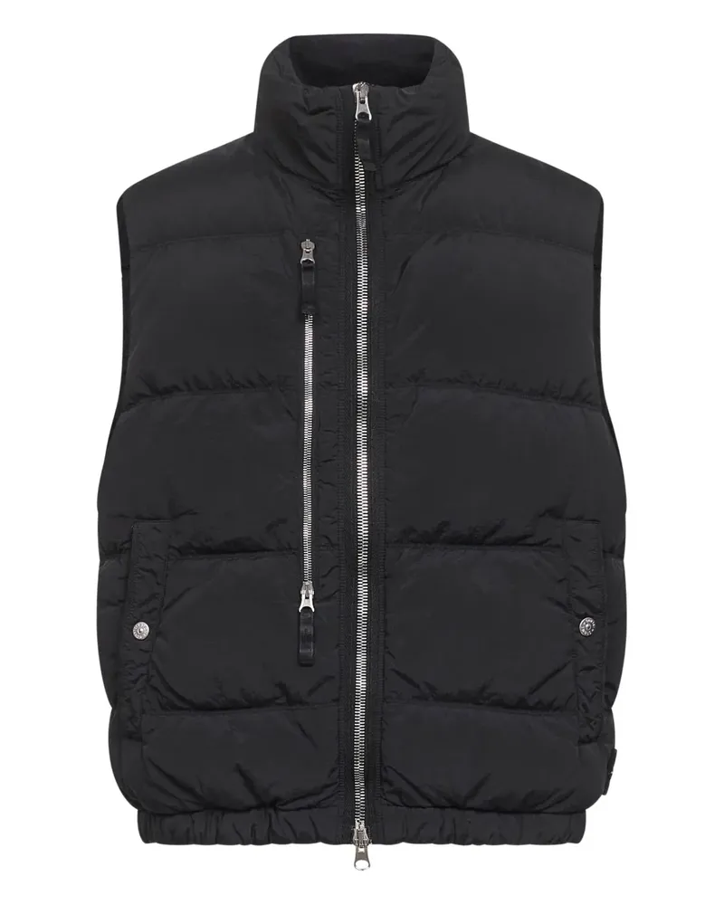 Stone Island G100006 padded stand collar gilet - Schwarz Schwarz