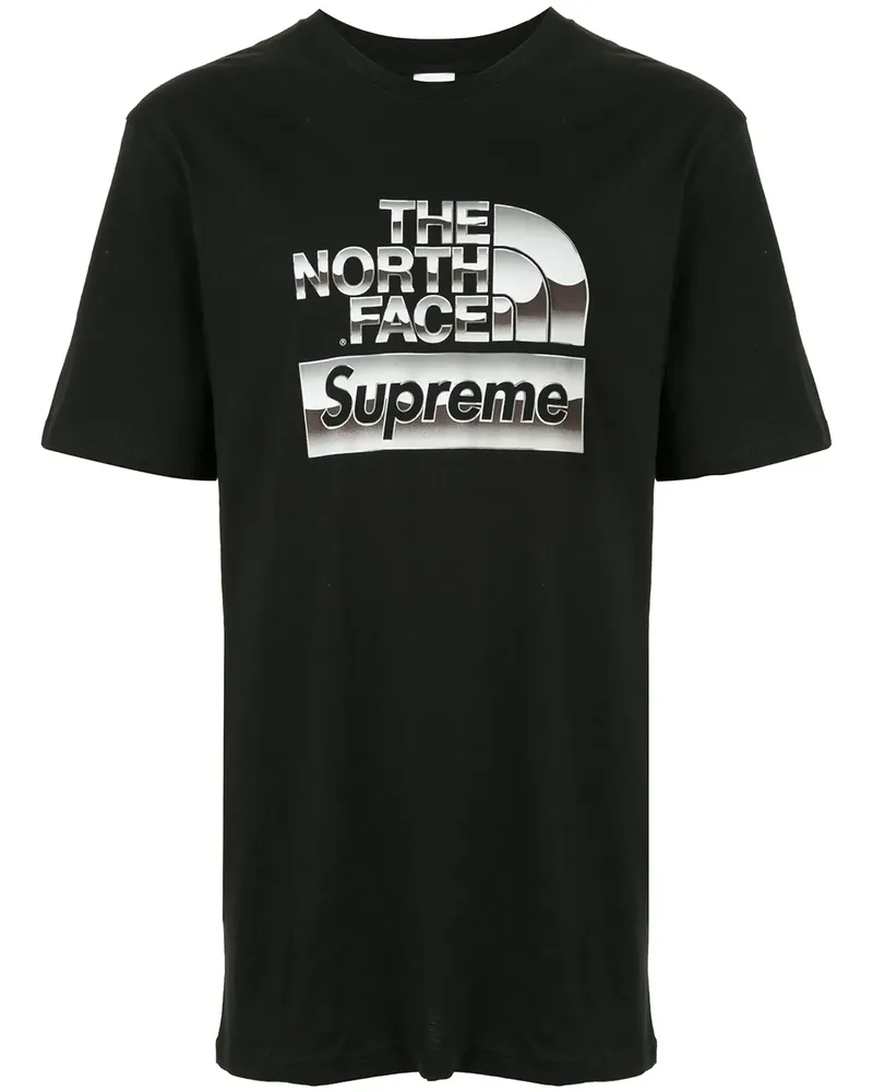 Supreme Being T-Shirt mit Metallic-Logo - Schwarz Schwarz