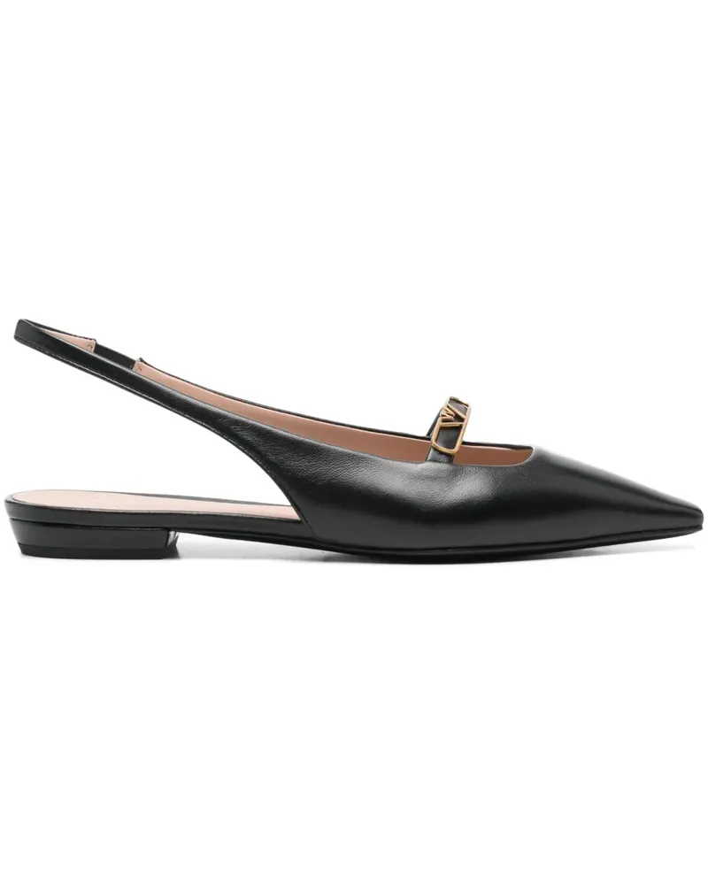 Emporio Armani Ballerinas aus Leder - Schwarz Schwarz