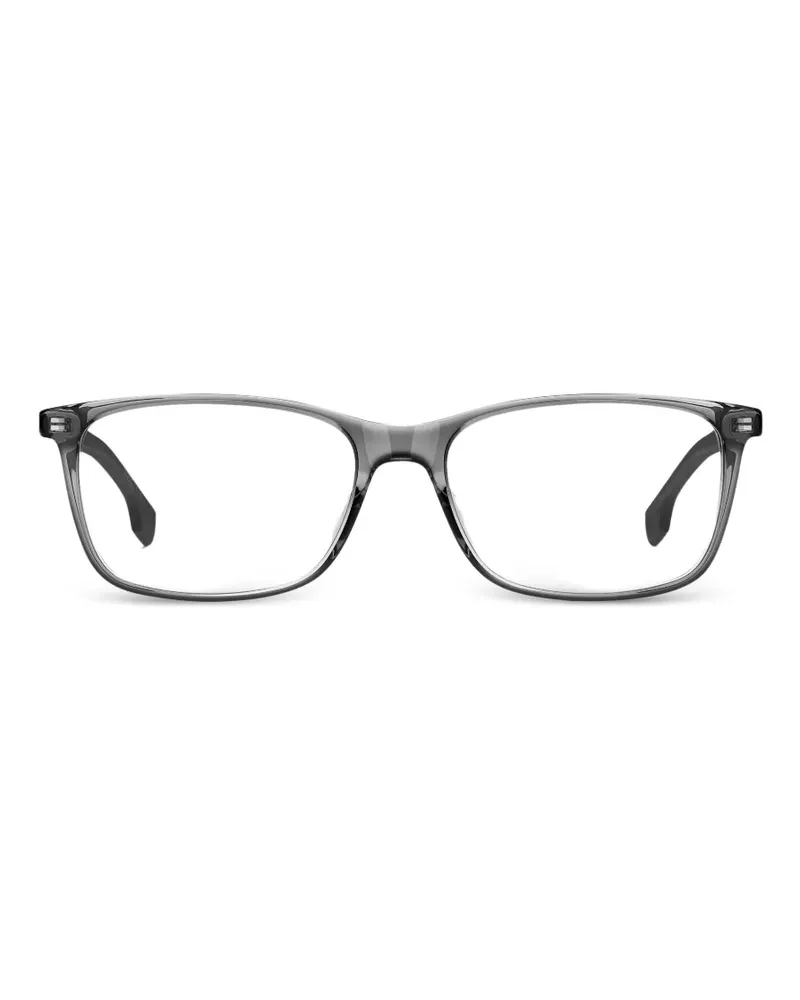 HUGO BOSS Brille mit eckigem Gestell - Grau Grau