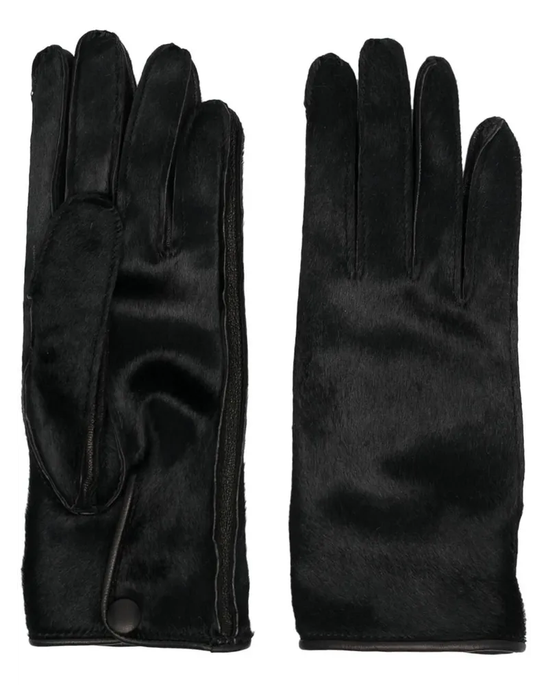 Maison Margiela Handschuhe aus Ponyfell - Schwarz Schwarz