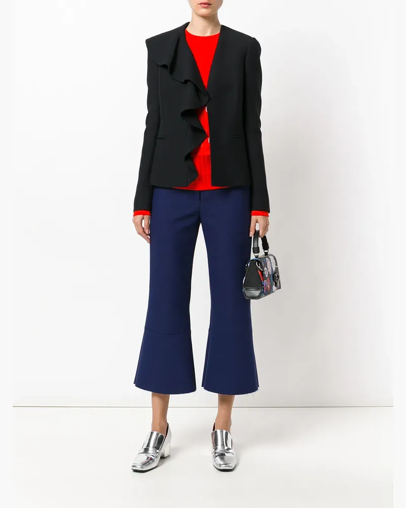Emilio Pucci Blazer mit Rüschen - Schwarz Schwarz