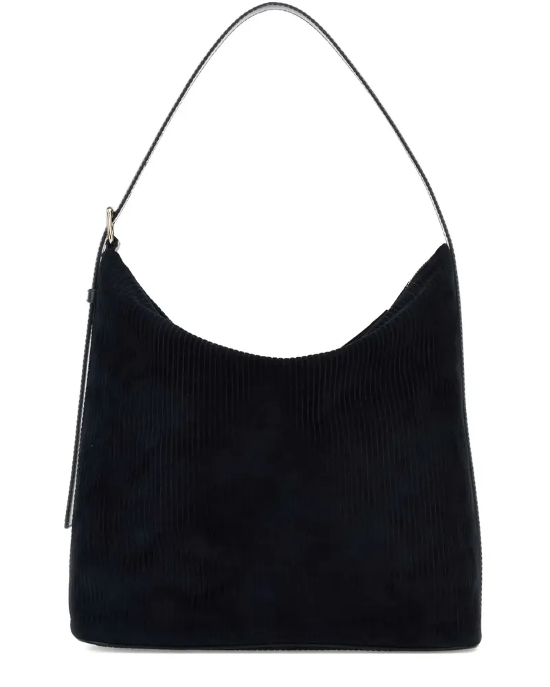 A.P.C. Mittelgroße Vera Schultertasche aus Cord - Blau Blau