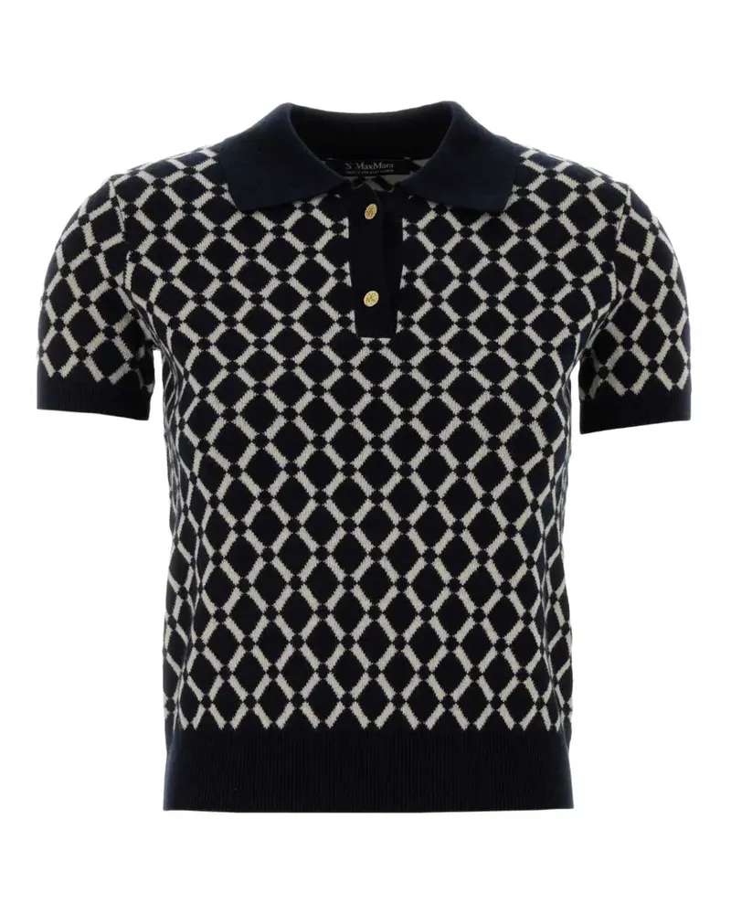 Max Mara Max Mara patterned polo shirt - Blau Blau