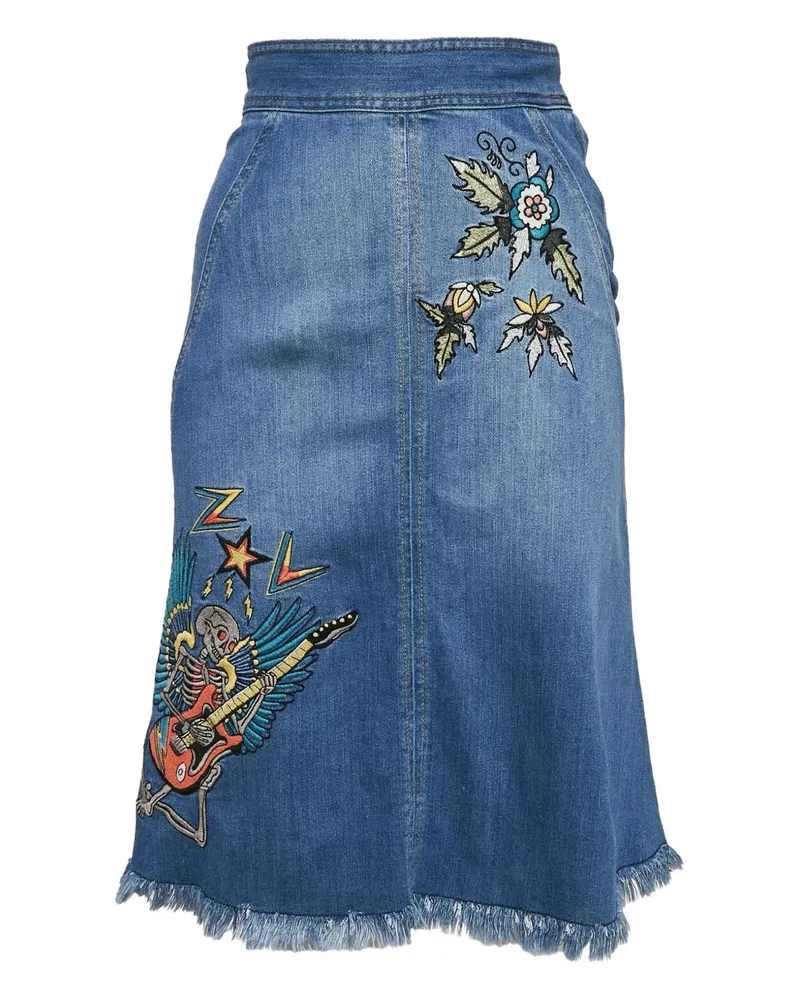 Zadig & Voltaire Bestickter Jeansrock - Blau Blau