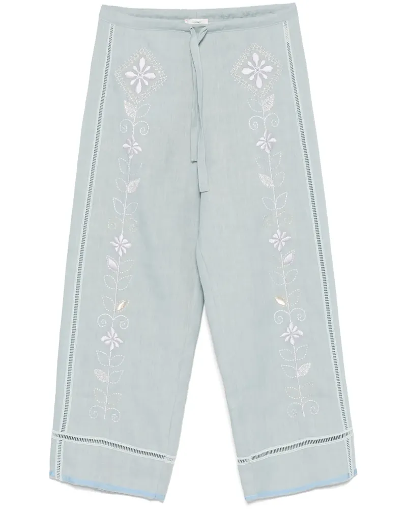 forte_forte Hose mit Stickerei - Blau Blau