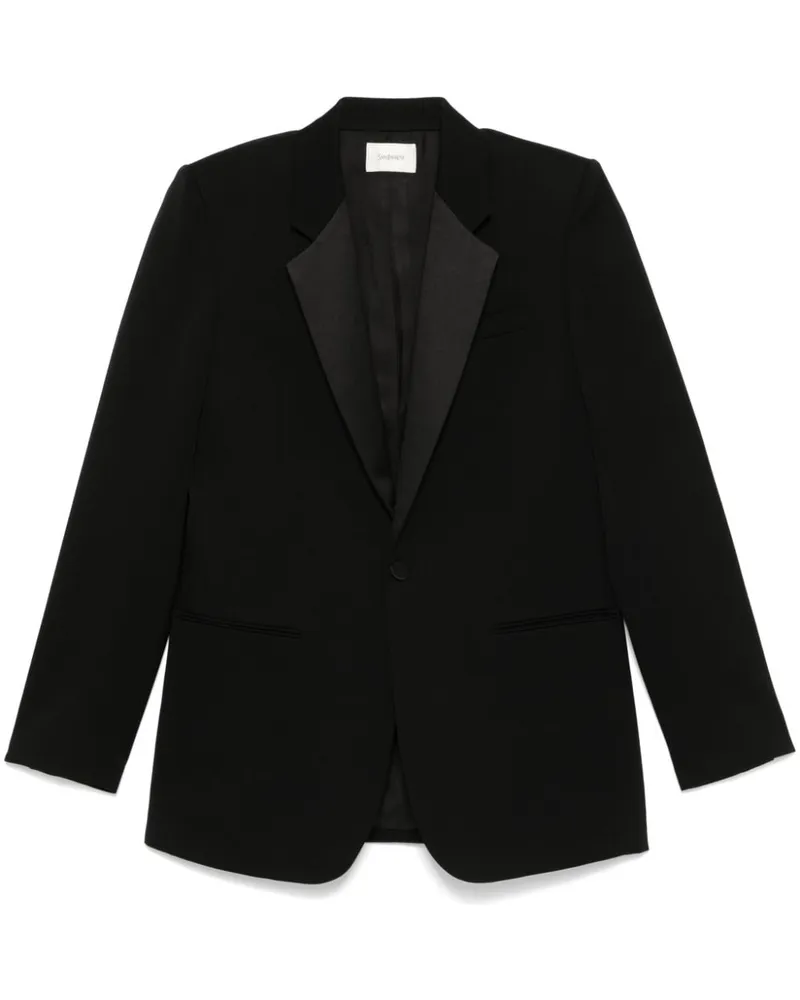 Saint Laurent Grain de Poudre Smoking-Jacke - Schwarz Schwarz