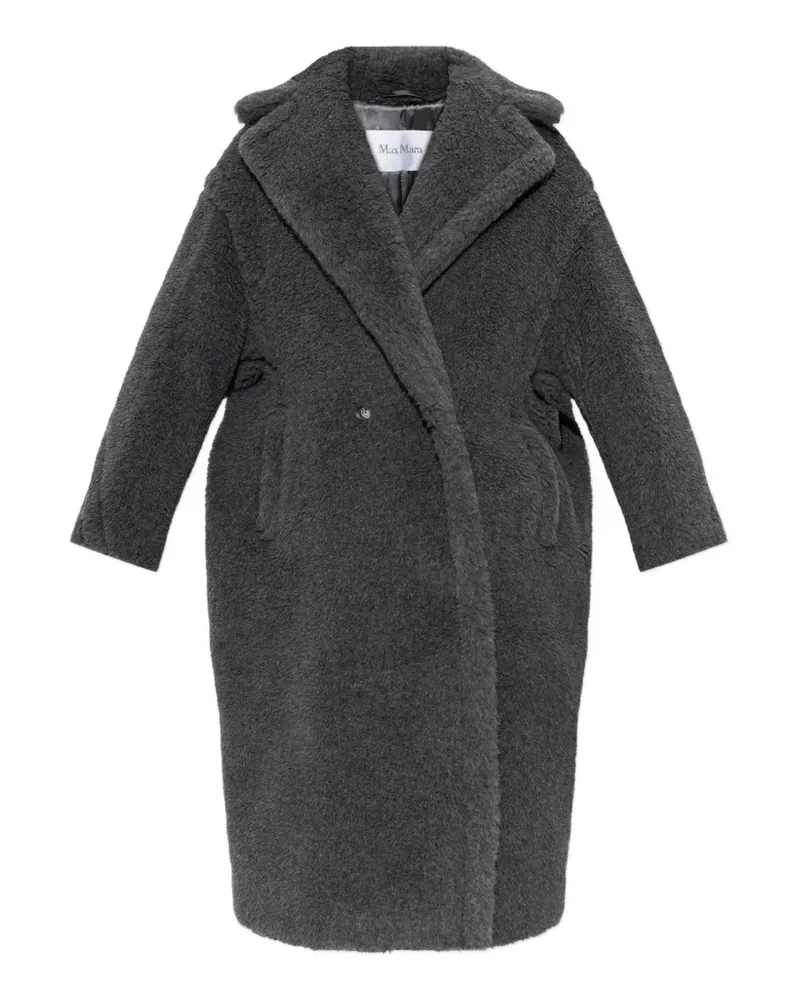 Max Mara teddy bear Icon coat in wool and alpaca - dark grey - Grau Grau