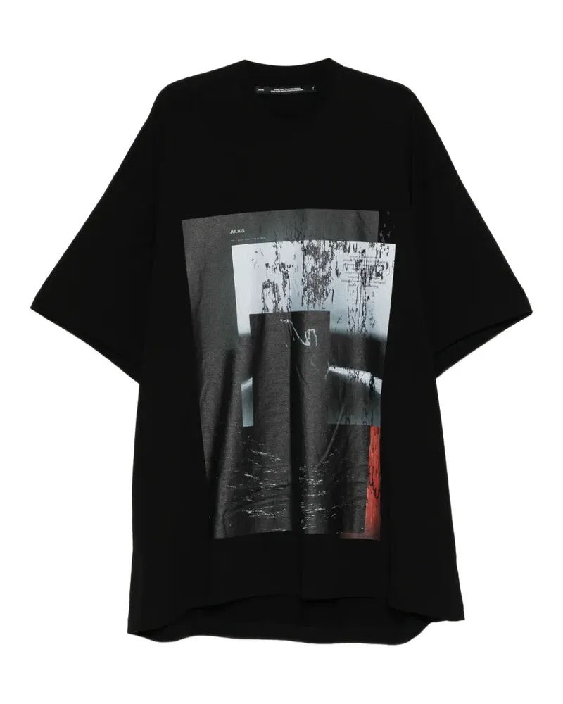Julius Prayer super big T-shirt - Schwarz Schwarz