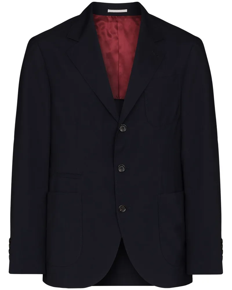 Brunello Cucinelli Einreihiges Jackett - Blau Blau