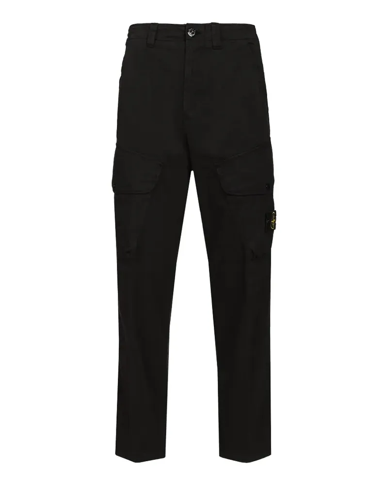 Stone Island logo-patch cargo pants - Schwarz Schwarz
