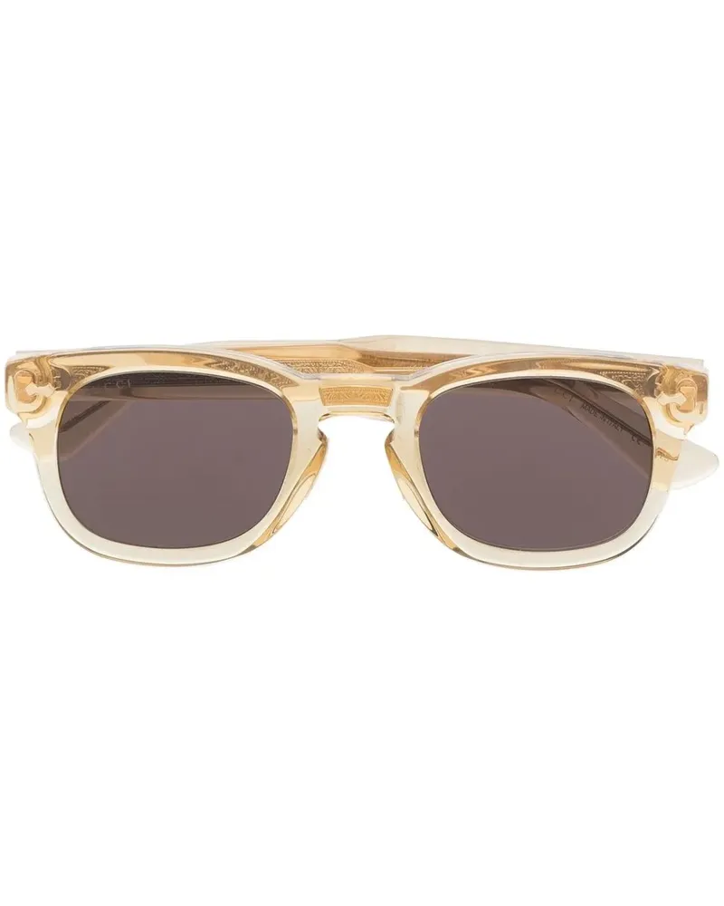 Gucci Eckige GG0182S Sonnenbrille - Gelb Gelb