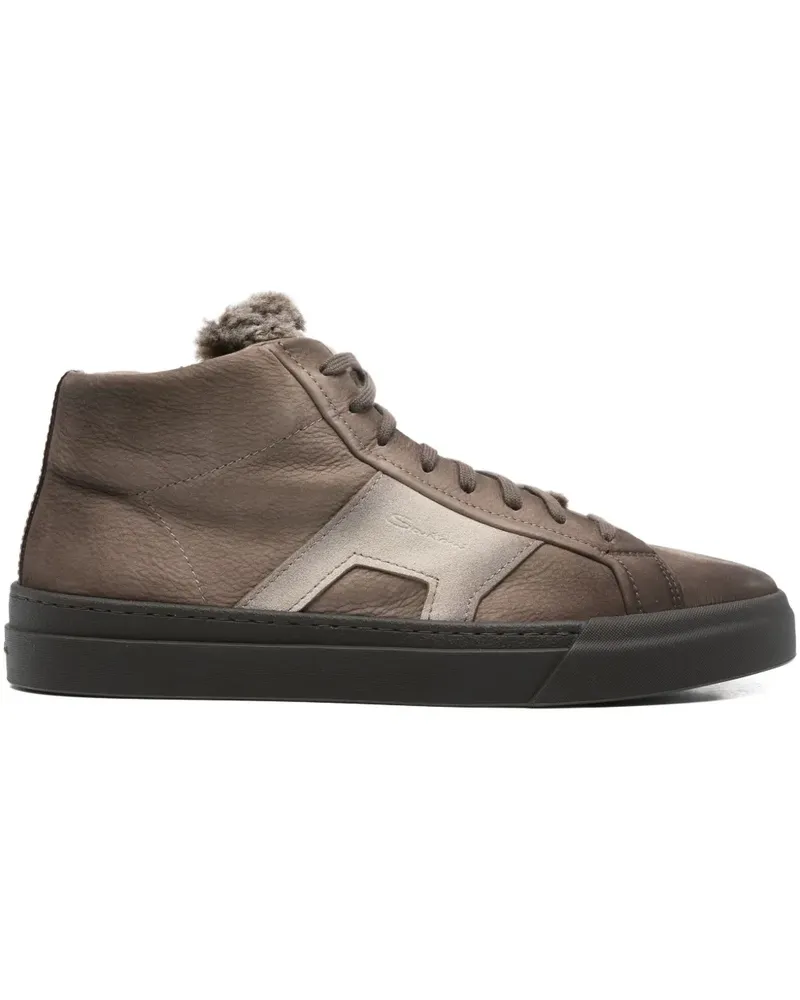 Santoni Sneakers aus Shearling - Braun Braun