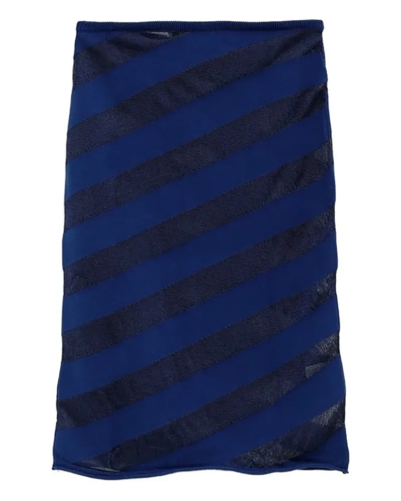 GIMAGUAS Zebara striped midi skirt - Blau Blau