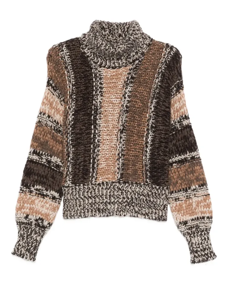 Roberto Collina striped roll-neck sweater - Braun Braun