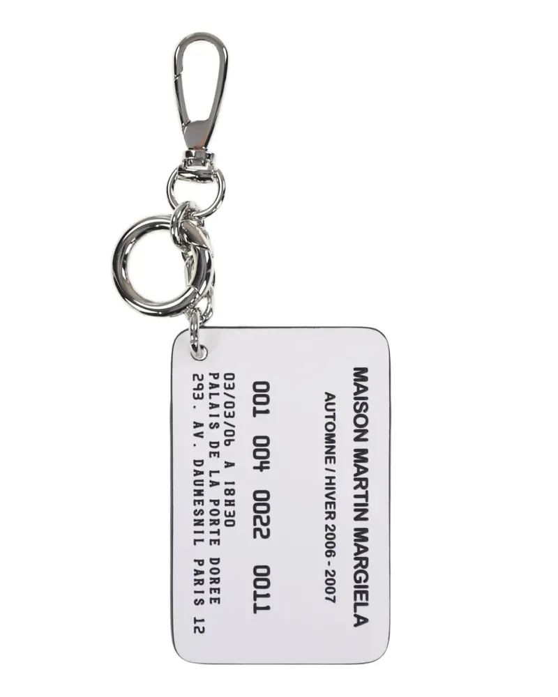 Maison Margiela Schlüsselanhänger aus Leder - Silber Silber