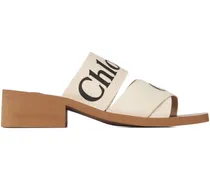 Sandalen mit Blockabsatz 45mm - Weiß